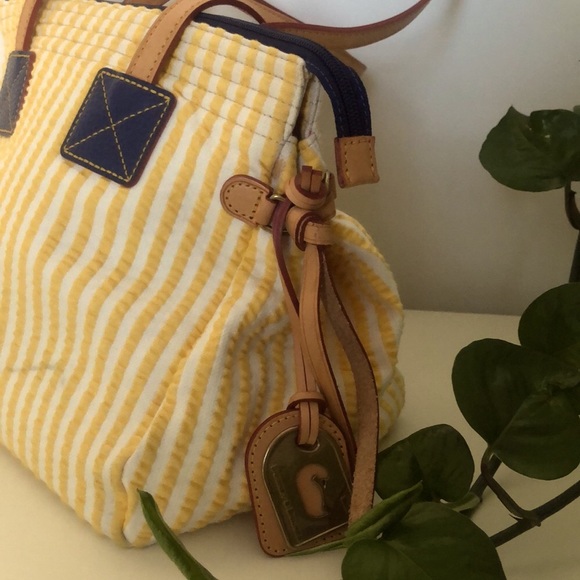 Dooney & Bourke Searsucker Striped Handbag - Picture 4 of 6